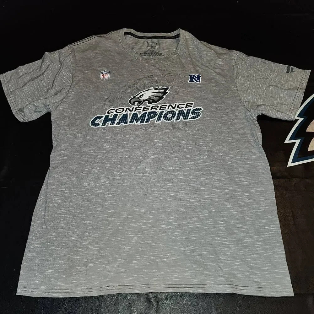 Fanatics Mens Gray‎ NFL Pro Line Philadelphia Eagles Conference Champions Tshirt